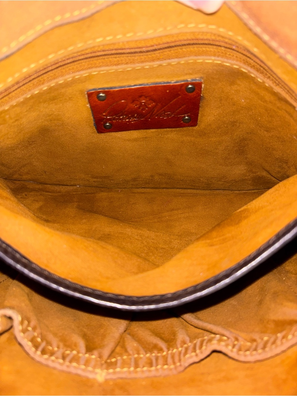 Patricia Nash Beaumont Black Tooled Leather Crossbody Bag - Picture 9 of 9
